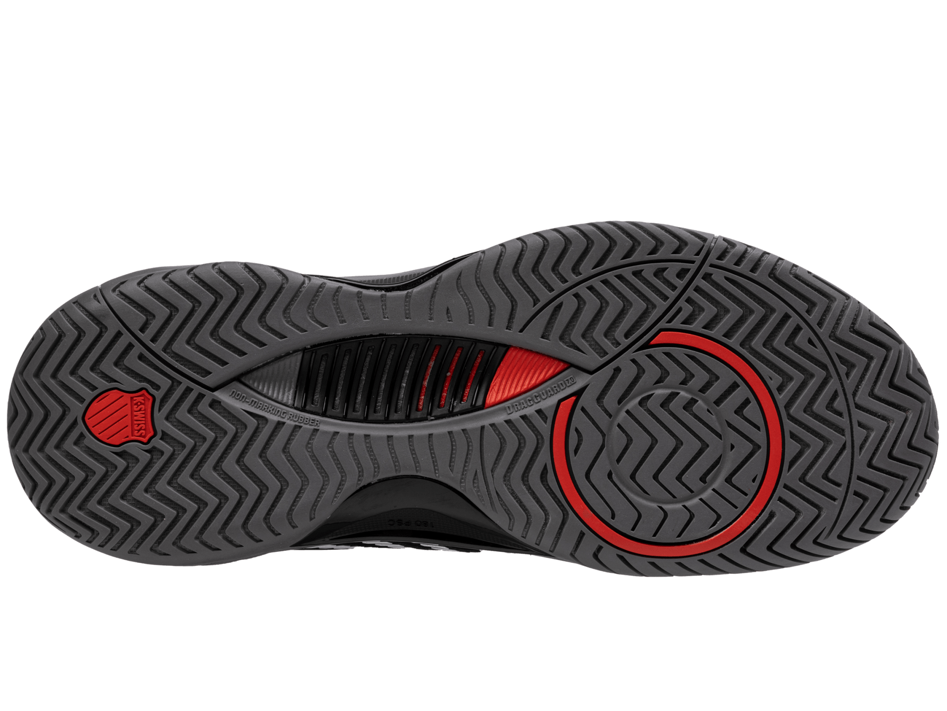 09071 - 038 - M | HYPERCOURT SUPREME 2 | BLACK/STEEL GRAY/FIREY RED - K - Swiss US - FOOTWEAR