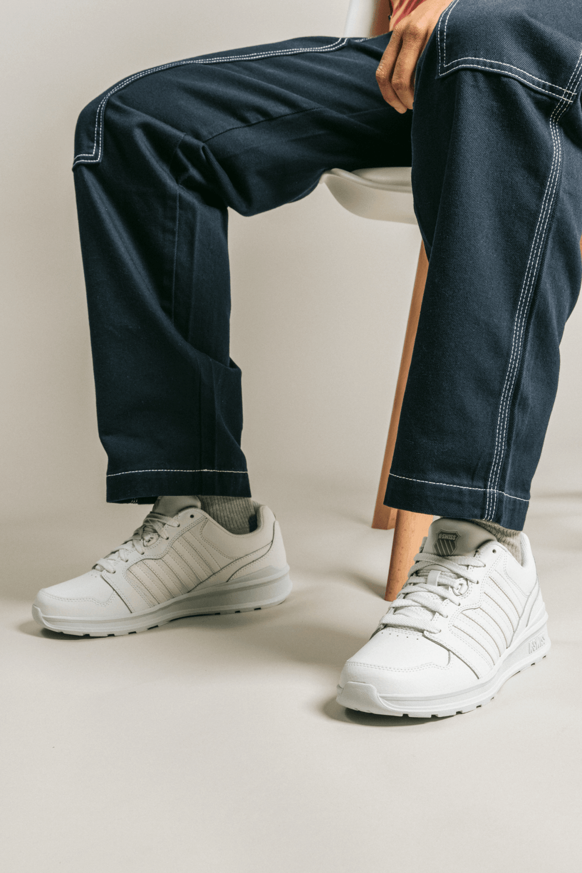 09078-998-M | RIVAL TRAINER | WHITE/WHITE/VAPOR BLUE - K-Swiss US - FOOTWEAR