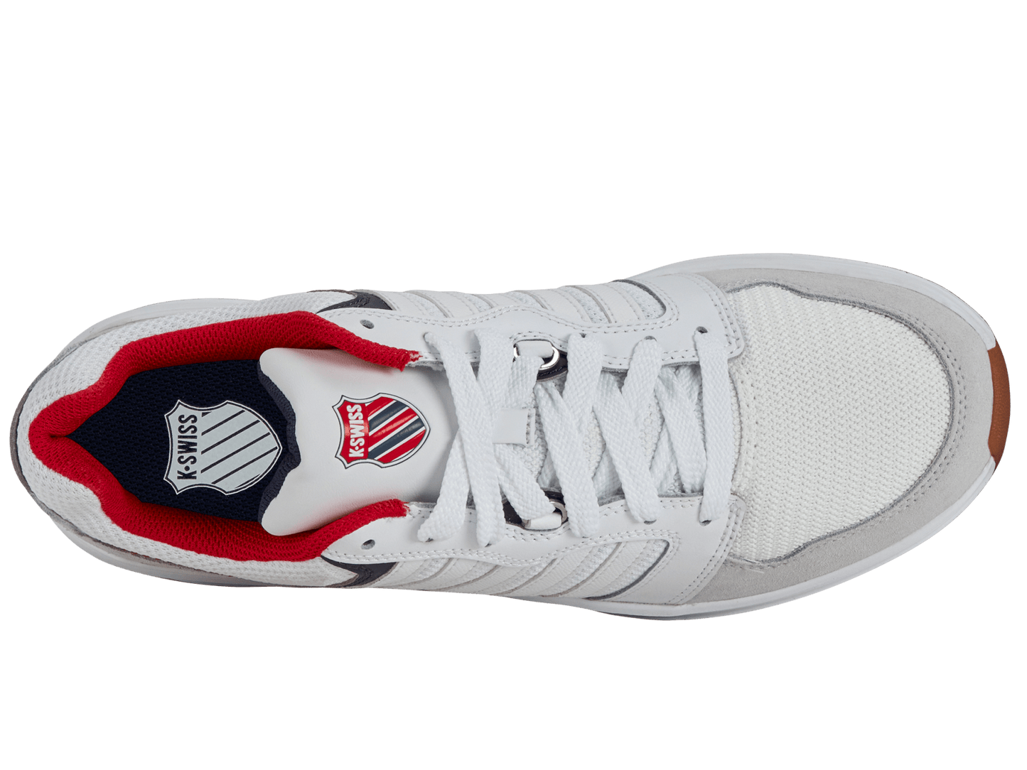 09079-162-M | RIVAL TRAINER T | WHITE/CORPORATE/GUM - K-Swiss US - FOOTWEAR
