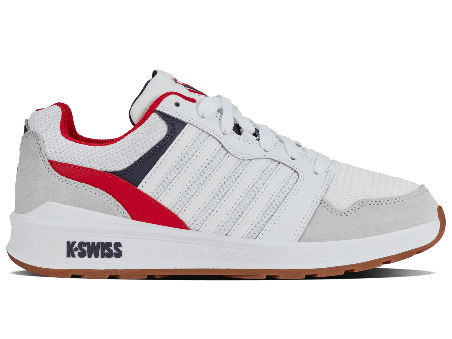 09079-162-M | RIVAL TRAINER T | WHITE/CORPORATE/GUM - K-Swiss US - FOOTWEAR