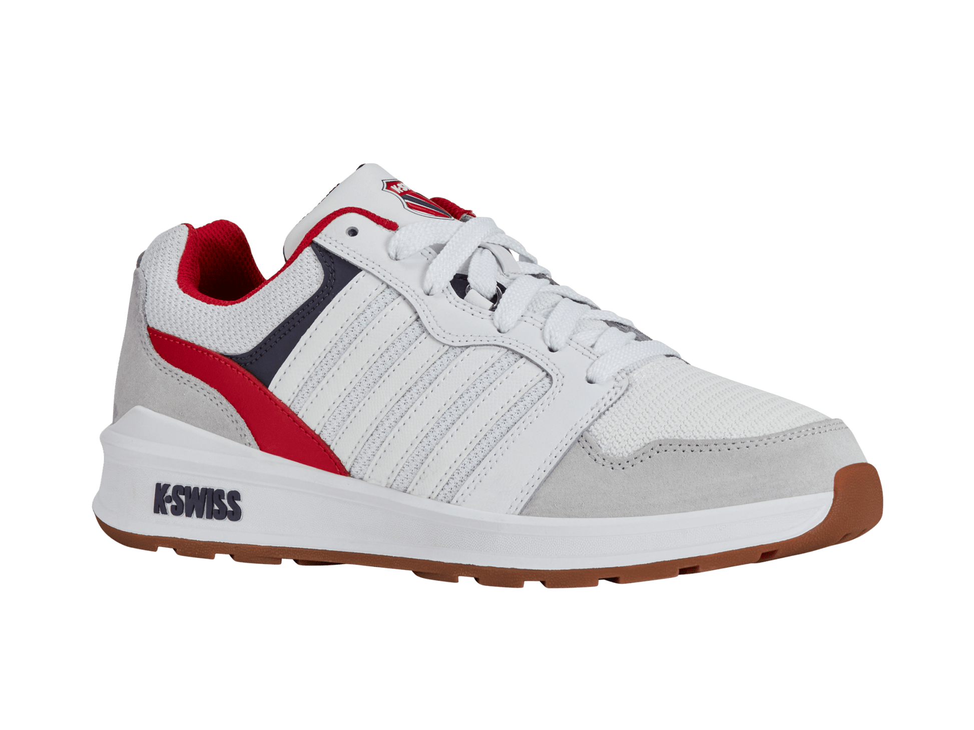 09079-162-M | RIVAL TRAINER T | WHITE/CORPORATE/GUM - K-Swiss US - FOOTWEAR