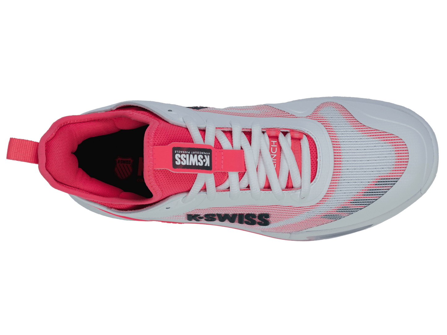09494-106-M | HYPERCOURT PINNACLE | WHITE/NEON BLAZE/STARGAZER - K-Swiss US - FOOTWEAR