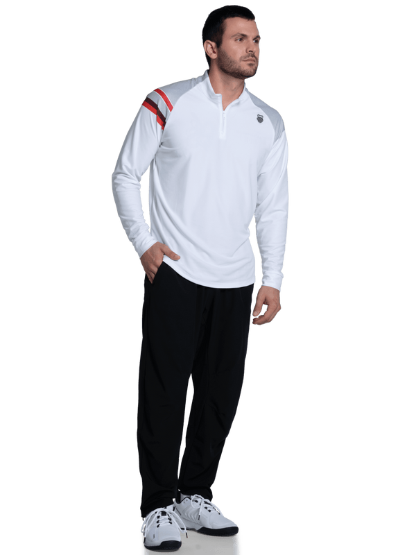 1010651 - 100 | SIDELINE 1/4 ZIP L/S | WHITE - K - Swiss US - APPAREL