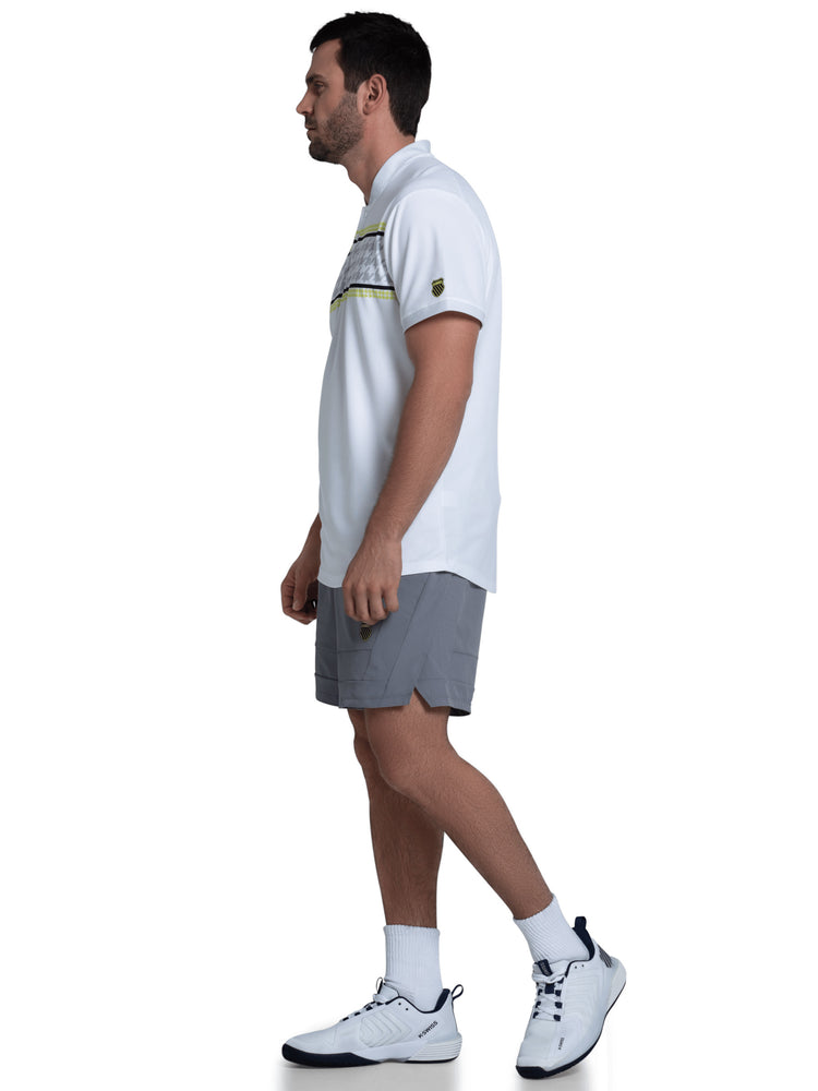 1010655-395 | STRIKE HENLEY S/S | WHITE/KIWI