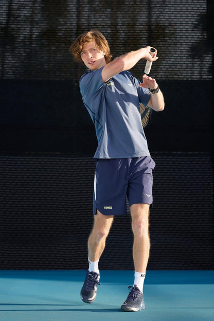 1012021 - 447 | RUBLEV US OPEN SHORTS | BLUE/YELLOW - K - Swiss US - APPAREL