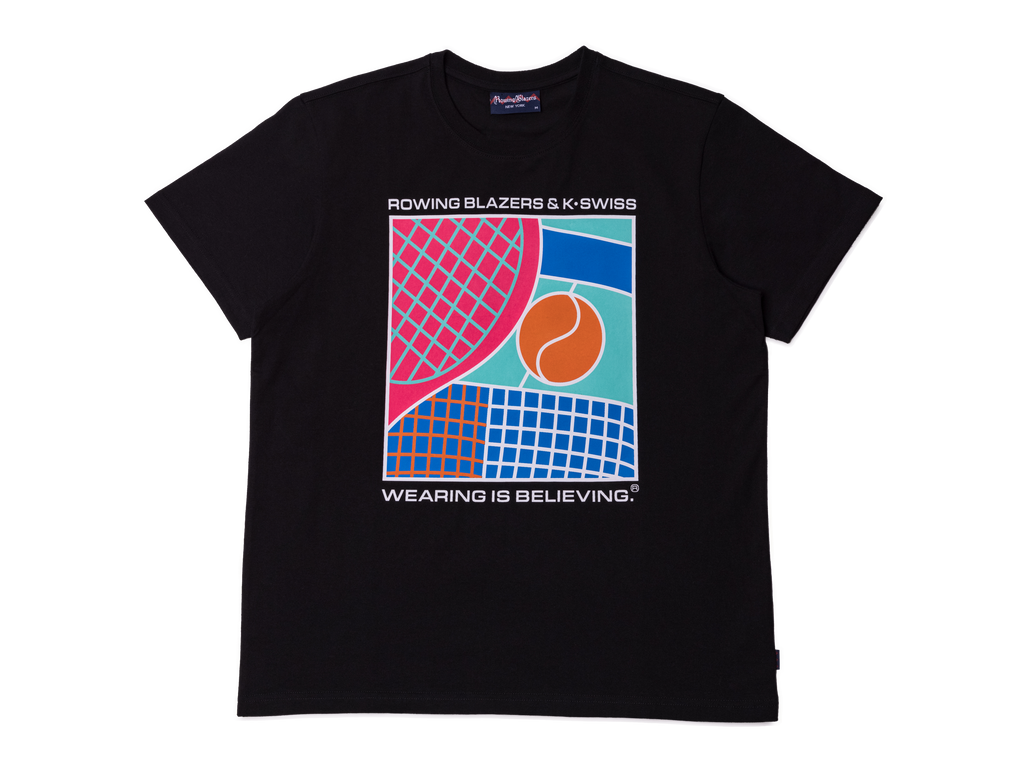 106076-008 | ROWING BLAZERS X K-SWISS TEE | BLACK