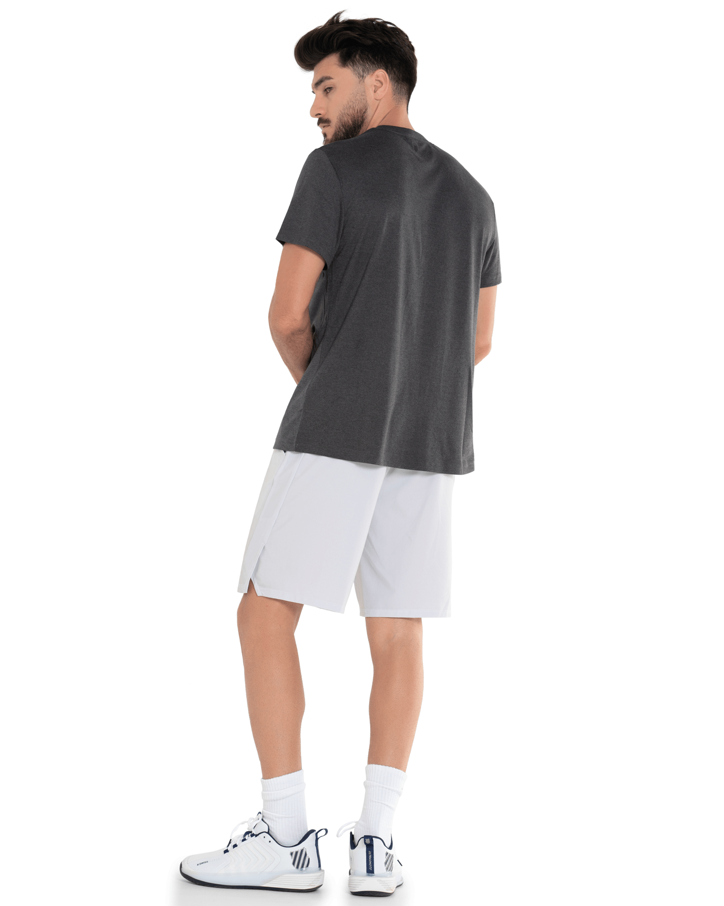 107700 - 077 | LUXE TECH CREW | HEATHER BLACK - K - Swiss US - APPAREL
