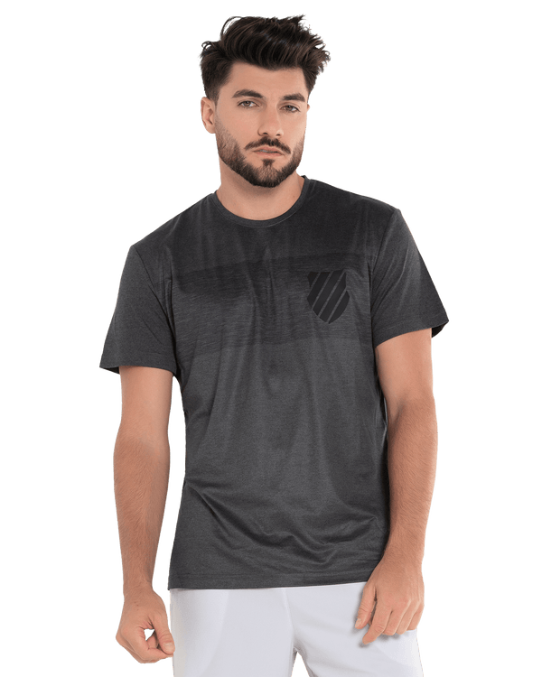 107700 - 077 | LUXE TECH CREW | HEATHER BLACK - K - Swiss US - APPAREL
