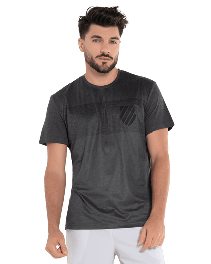 107700 - 077 | LUXE TECH CREW | HEATHER BLACK - K - Swiss US - APPAREL