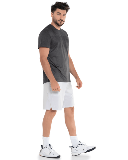 107700 - 077 | LUXE TECH CREW | HEATHER BLACK - K - Swiss US - APPAREL