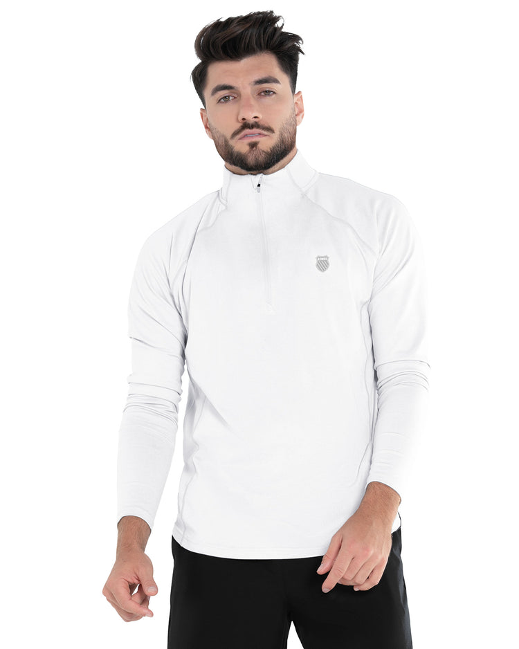 107703-100 | 1/4 ZIP L/S | WHITE