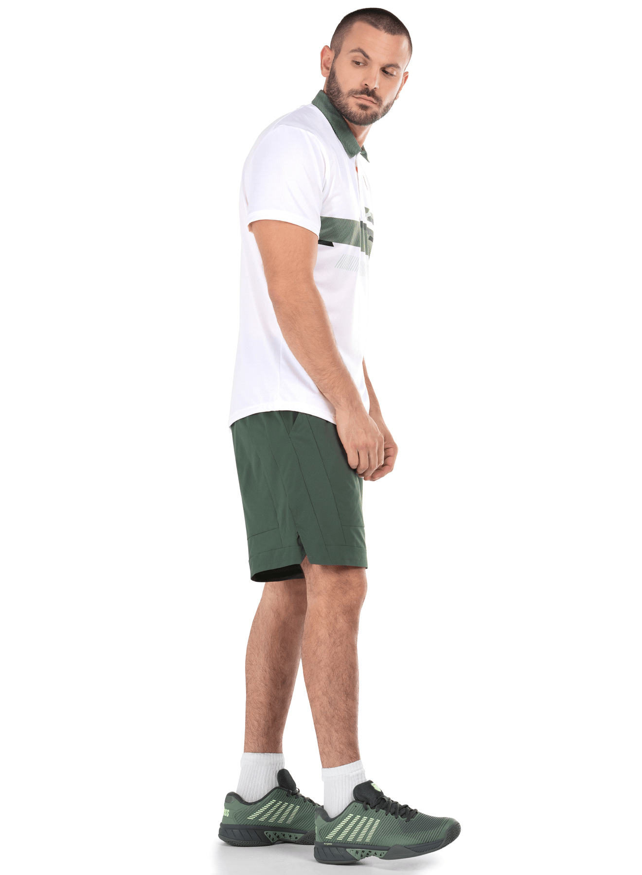 109092 - 100 | CAMO STRIPE POLO S/S | WHITE - K - Swiss US - APPAREL