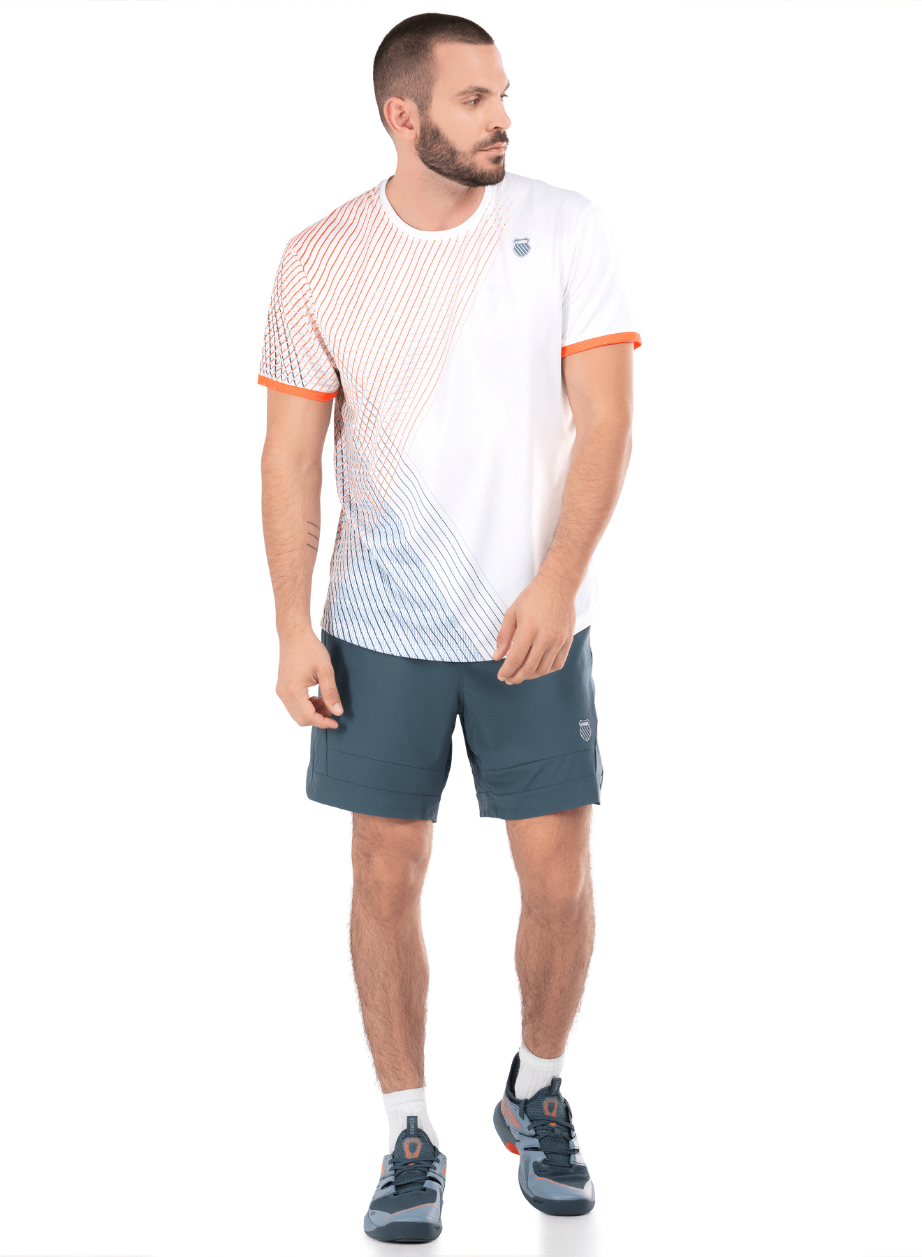109108 - 100 | ORION STRIPE S/S | WHITE - K - Swiss US - APPAREL