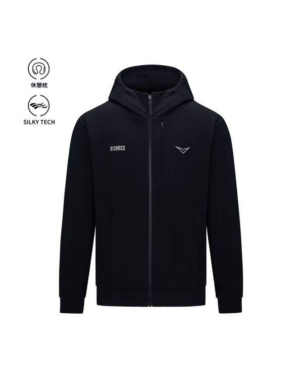 1713349 - 008 | K - SWISS X ANDREY RUBLEV UNISEX KUBE HOODED JACKET | BLACK - K - Swiss US - APPAREL