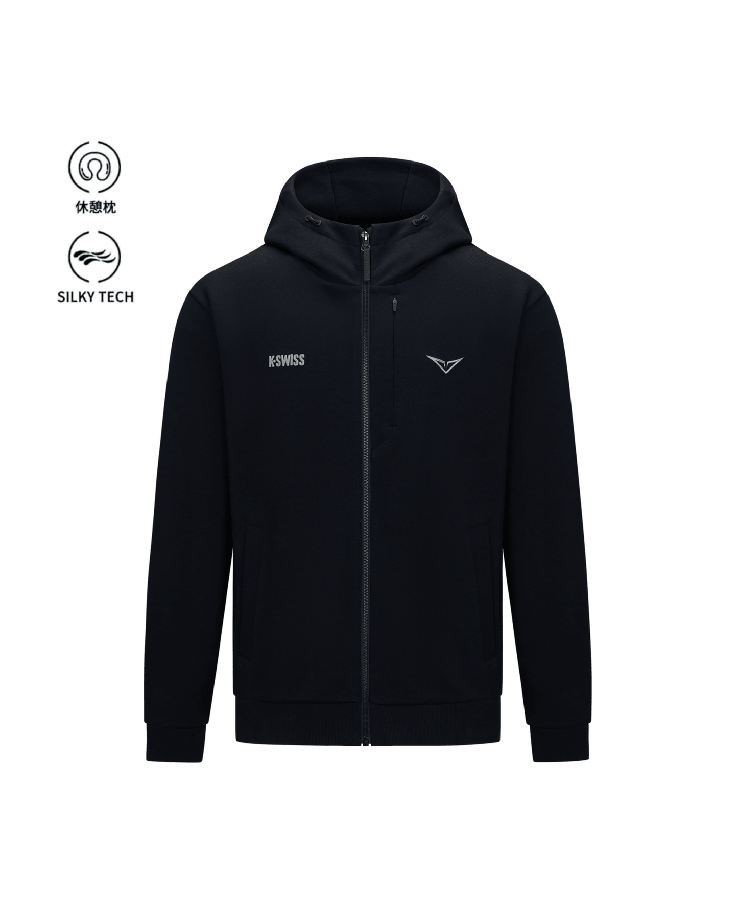 1713349 - 008 | K - SWISS X ANDREY RUBLEV UNISEX KUBE HOODED JACKET | BLACK - K - Swiss US - APPAREL