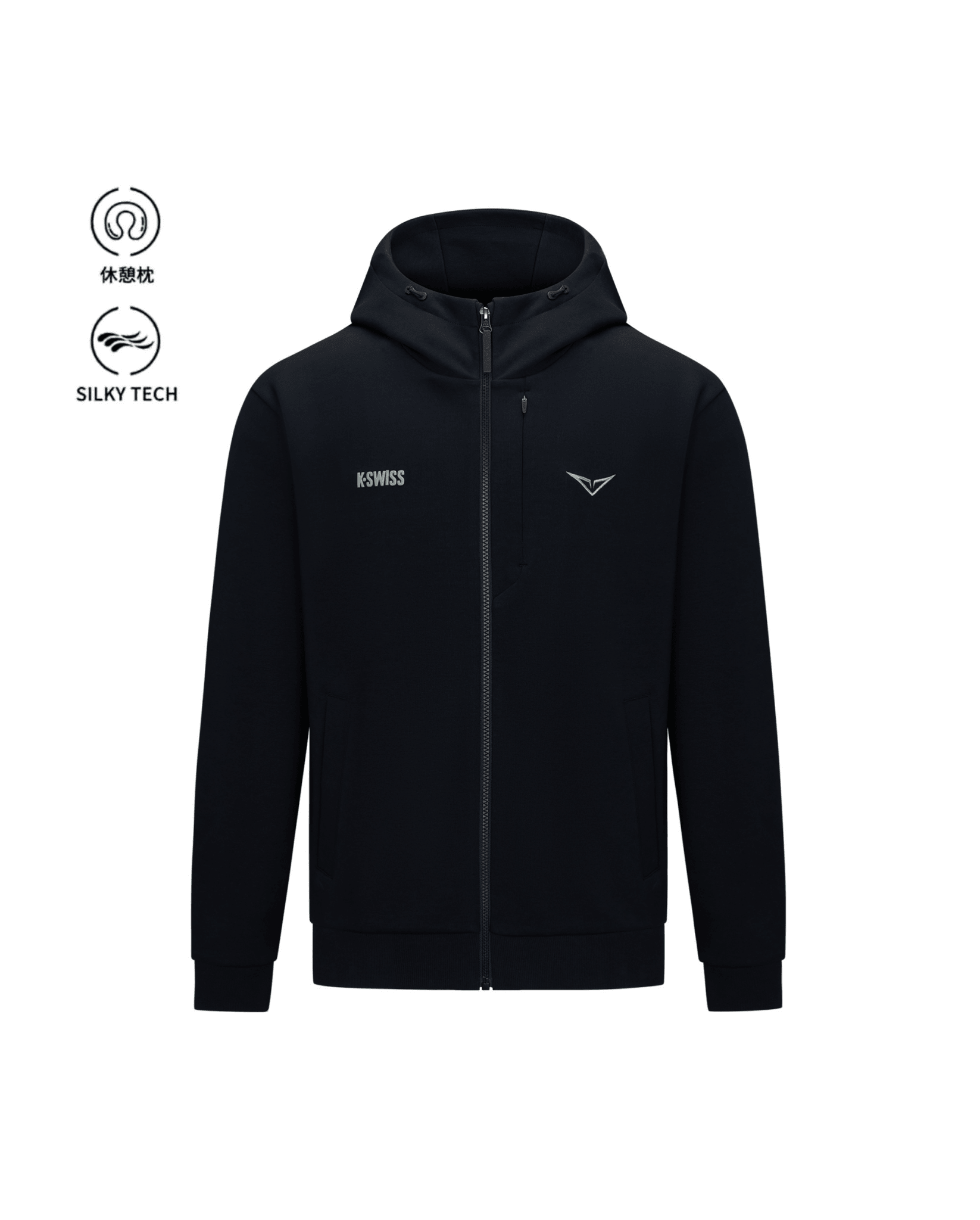 1713349 - 008 | K - SWISS X ANDREY RUBLEV UNISEX KUBE HOODED JACKET | BLACK - K - Swiss US - APPAREL