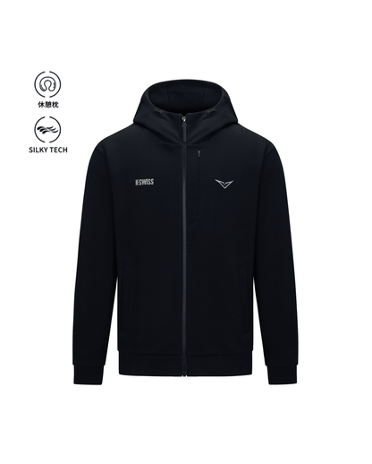 1713349 - 008 | K - SWISS X ANDREY RUBLEV UNISEX KUBE HOODED JACKET | BLACK - K - Swiss US - APPAREL
