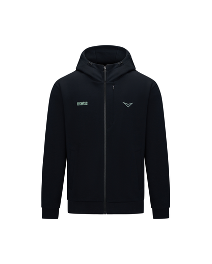 1713349-008 | K- SWISS X ANDREY RUBLEV UNISEX KUBE HOODED JACKET | BLACK
