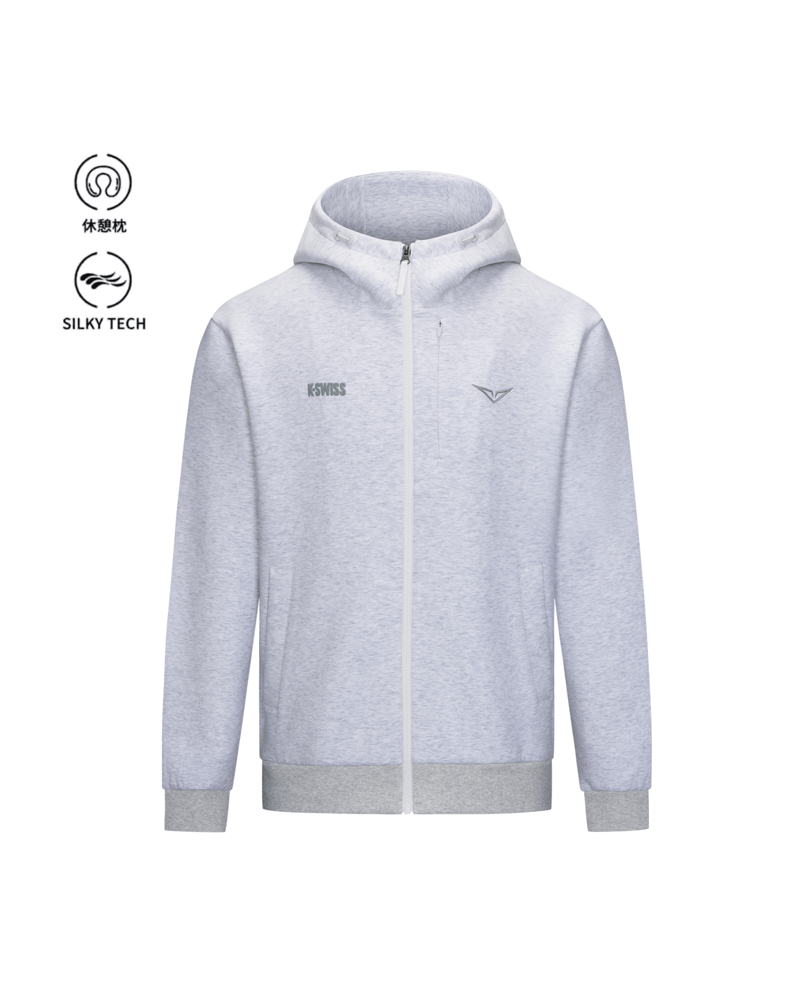1713349 - 099 | K - SWISS X ANDREY RUBLEV UNISEX KUBE HOODED JACKET | GREY - K - Swiss US - APPAREL