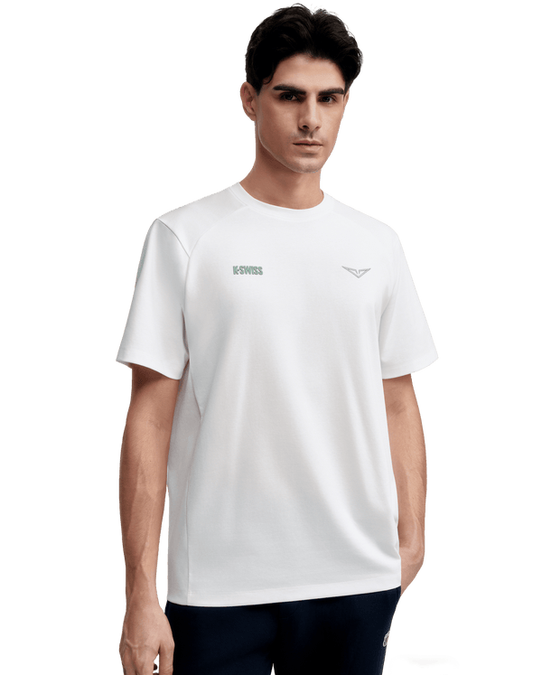 1713352 - 101 | K - SWISS X ANDREY RUBLEV UNISEX LOOSE FIT T - SHIRT | WHITE - K - Swiss US - APPAREL
