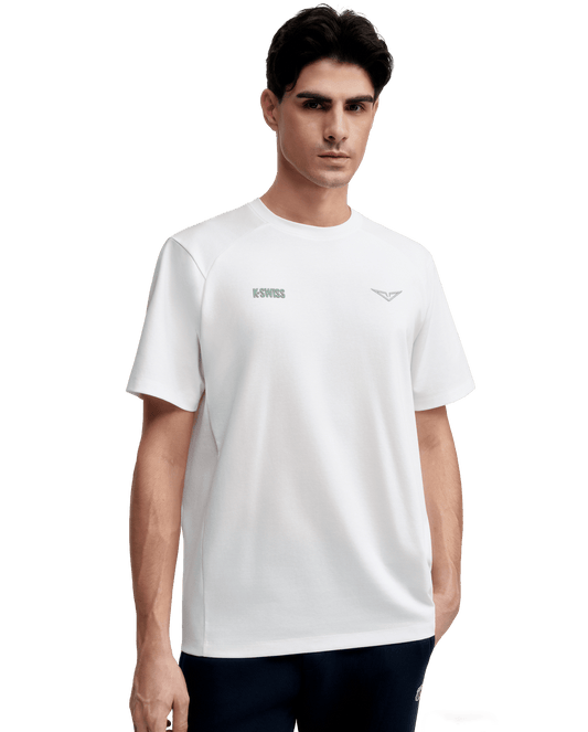 1713352 - 101 | K - SWISS X ANDREY RUBLEV UNISEX LOOSE FIT T - SHIRT | WHITE - K - Swiss US - APPAREL