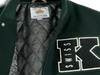 175773-350 | K SWISS X GOLDENBEAR VARSITY JACKET | EMERALD/CREAM