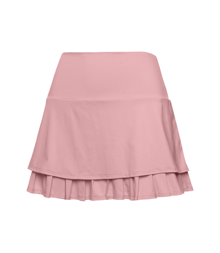 196042-699 | TIER PLEAT SKIRT-14" | SEASHELL