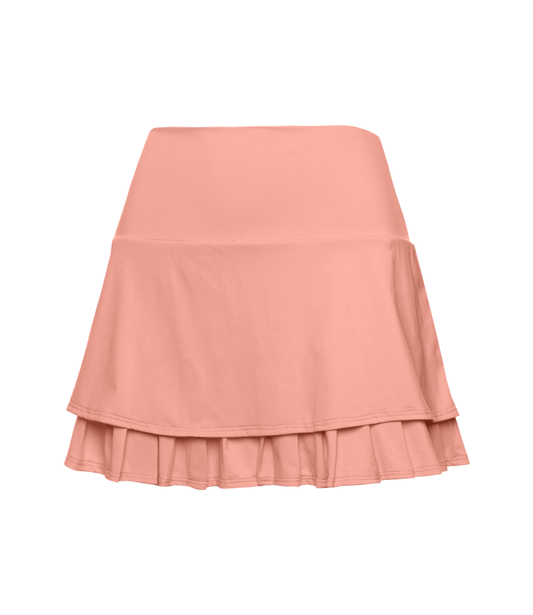 196042-815 | TIER PLEAT SKIRT-14" | PEACH