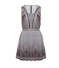 196046-025 | DEEP V PLEATED DRESS | ASPHALT