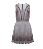196046-025 | DEEP V PLEATED DRESS | ASPHALT