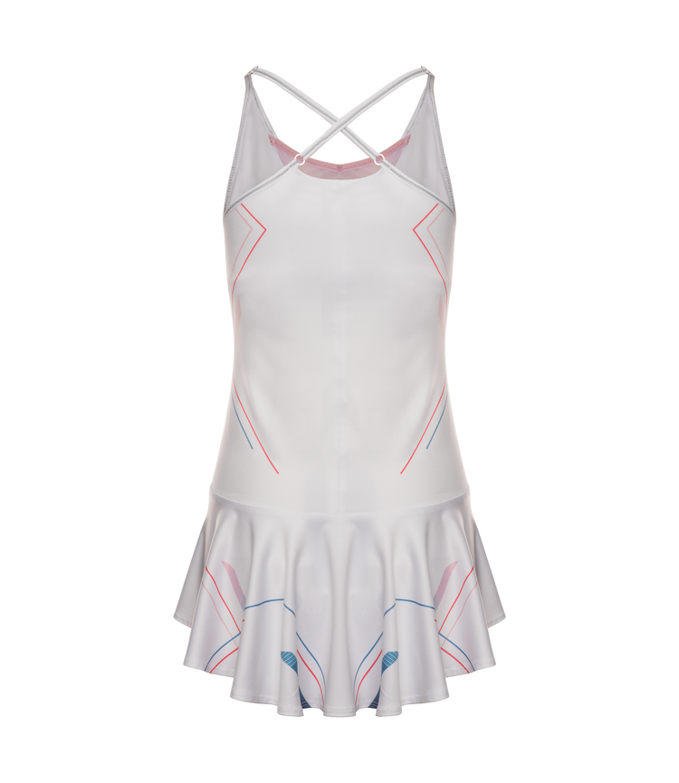 196047-100 | SCULPT STRAPPY DRESS | WHITE