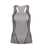 196050-025 | PLEATED V-NECK TANK | ASPHALT