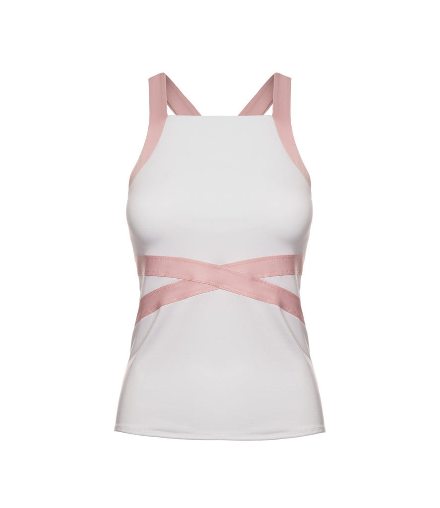 196055-100 | CRISS-CROSS TANK | WHITE