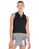 197231-008 | SLEEVELESS RIB POLO | BLACK
