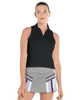 197231 - 008 | SLEEVELESS RIB POLO | BLACK - K - Swiss US - APPAREL