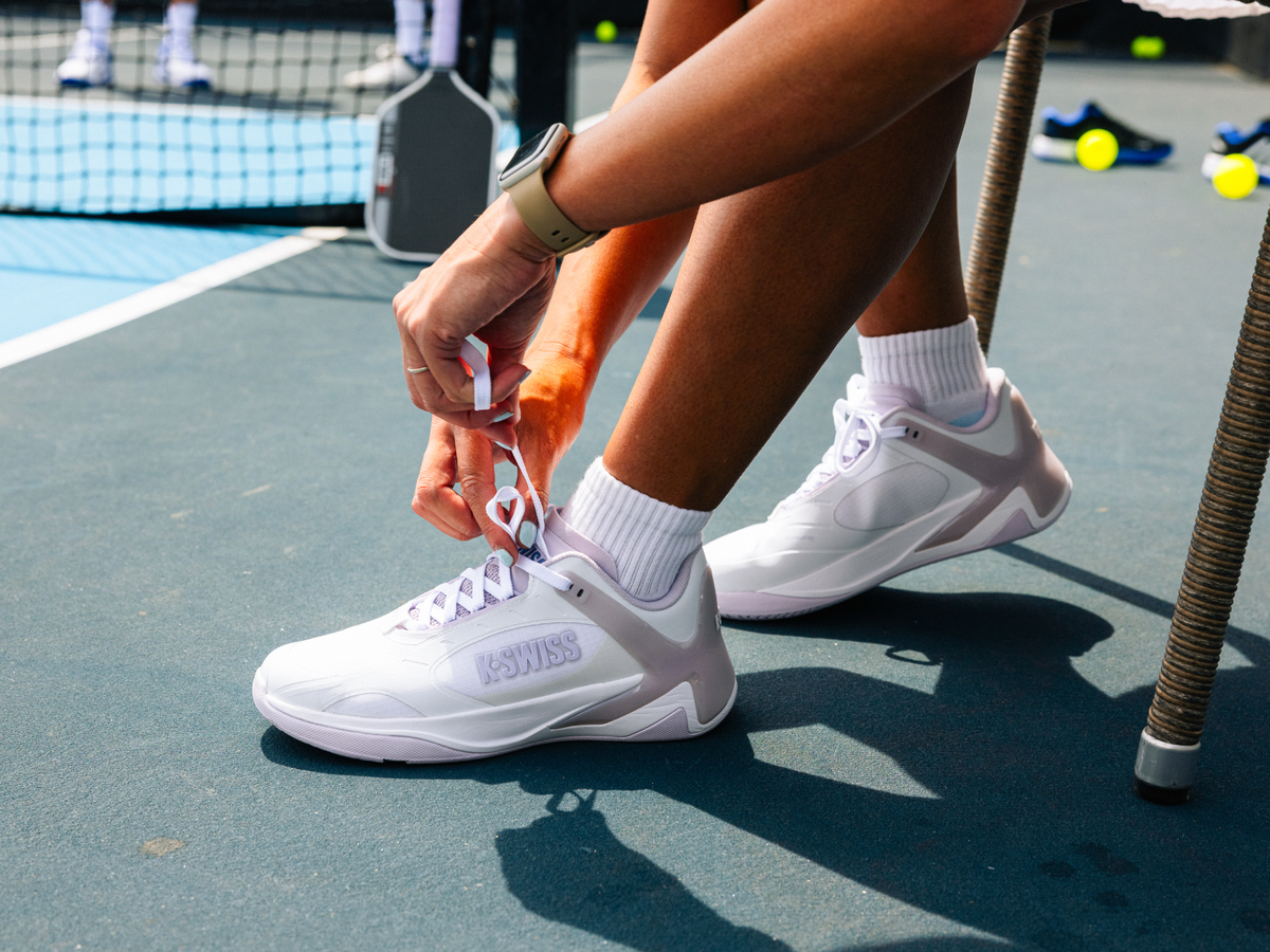 99491-143-M | K-FRAME PICKLEBALL | WHITE/ORCHID HUSH/PURPLE HAZE