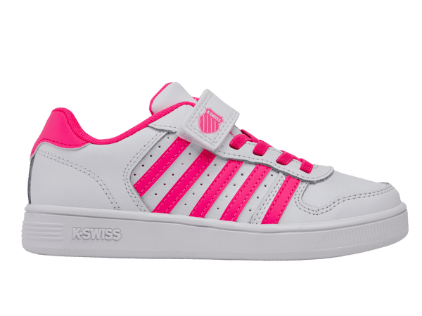 57006 - 153 - M | COURT PALISADES STRAP | WHITE/HOT PINK - K - Swiss US - FOOTWEAR