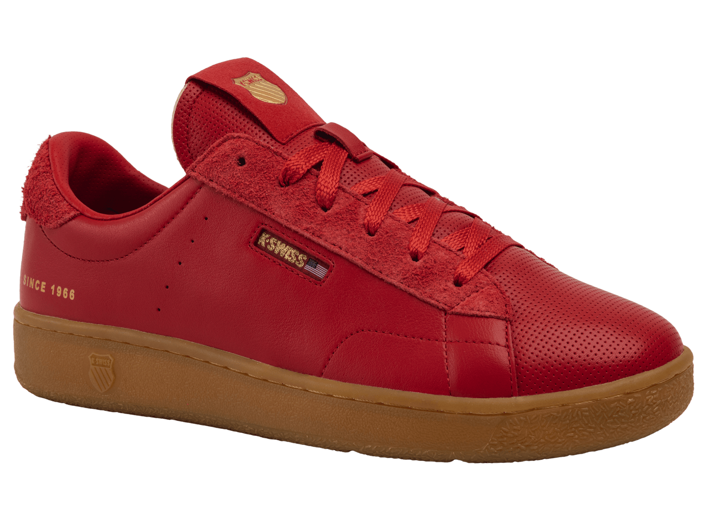 74503 - 604 - M | KSRC SLAMM KLUB | MARS RED/GUM/GOLD - K - Swiss US - FOOTWEAR