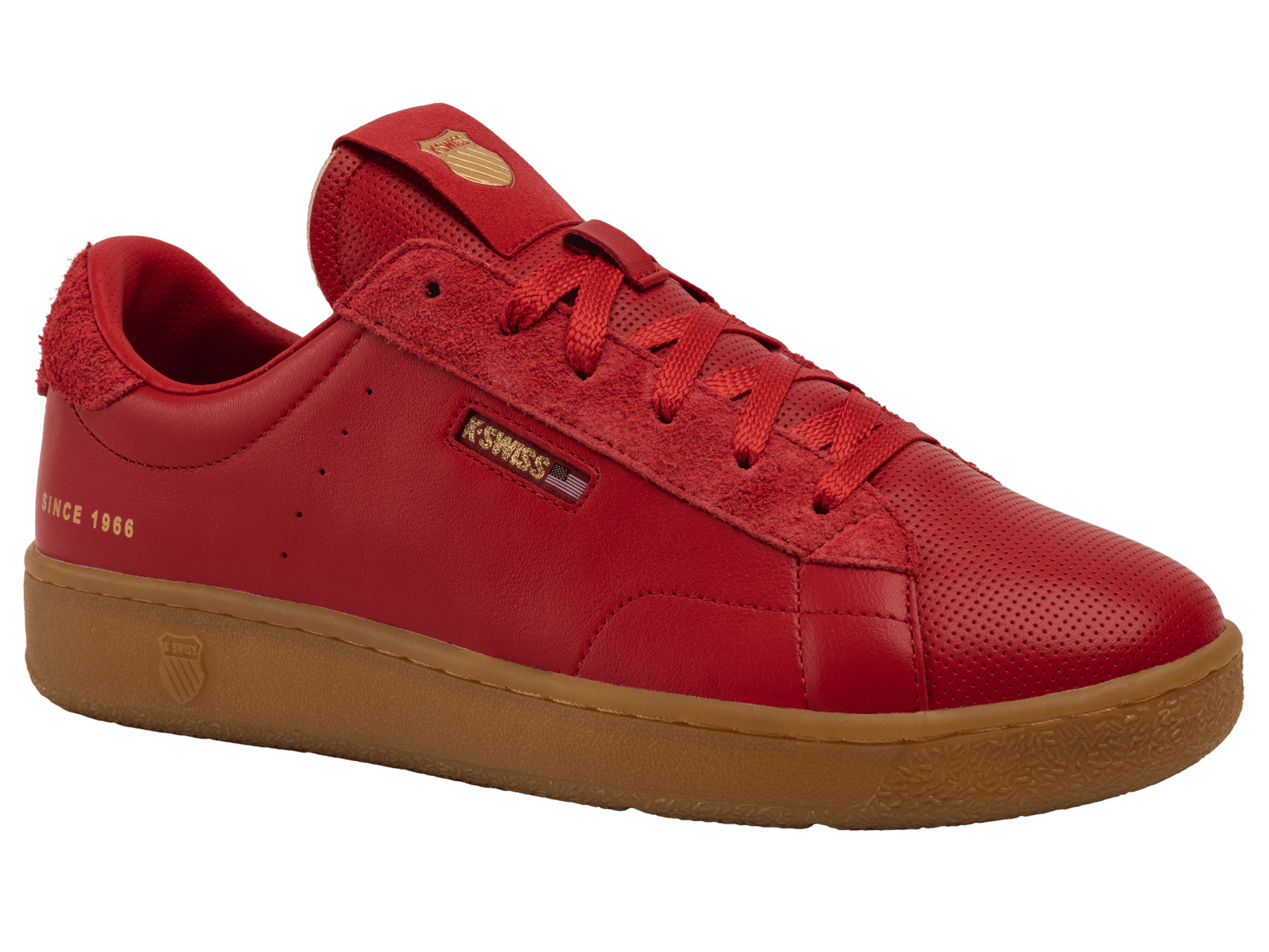 74503 - 604 - M | KSRC SLAMM KLUB | MARS RED/GUM/GOLD - K - Swiss US - FOOTWEAR
