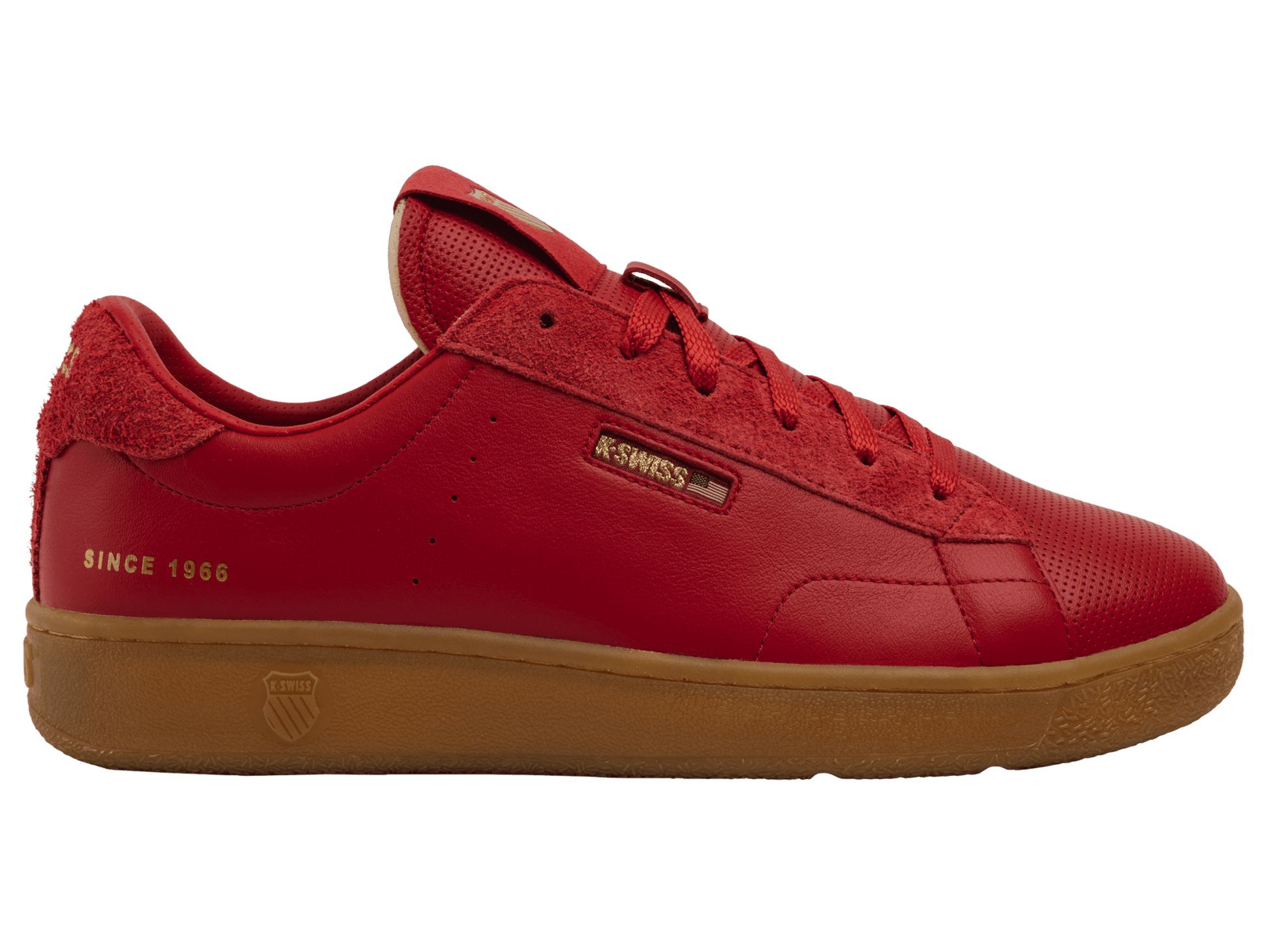 74503 - 604 - M | KSRC SLAMM KLUB | MARS RED/GUM/GOLD - K - Swiss US - FOOTWEAR