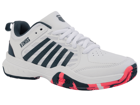 84428 - 129 - M | COURT EXPRESS 2 | WHITE/STARGAZER/NEON BLAZE - K - Swiss US - FOOTWEAR