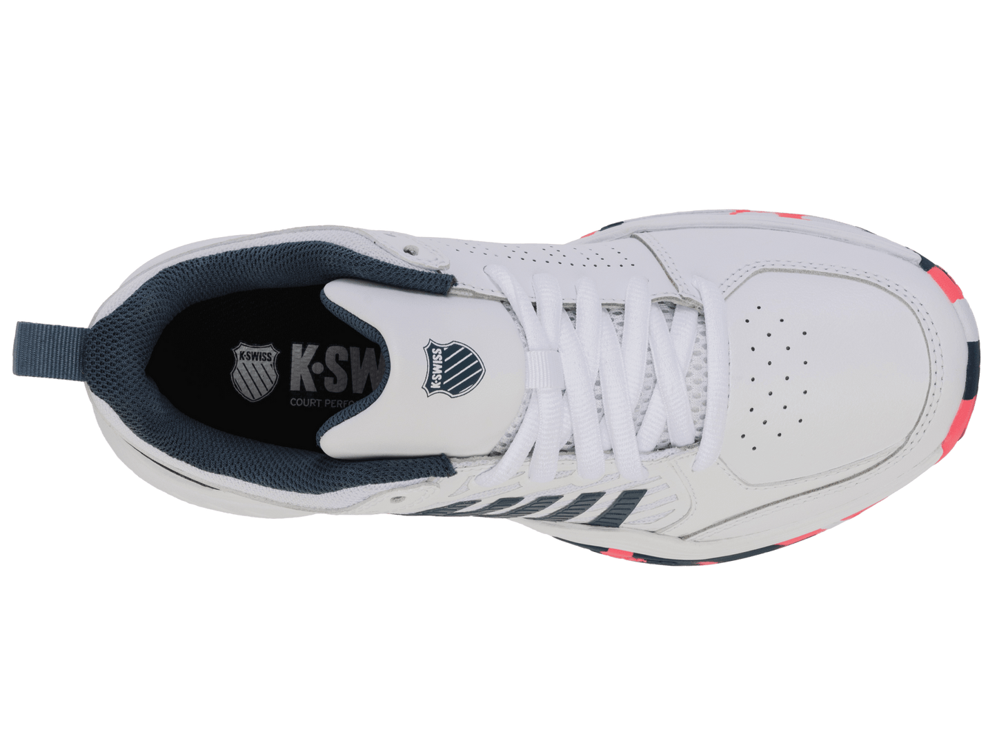84428 - 129 - M | COURT EXPRESS 2 | WHITE/STARGAZER/NEON BLAZE - K - Swiss US - FOOTWEAR