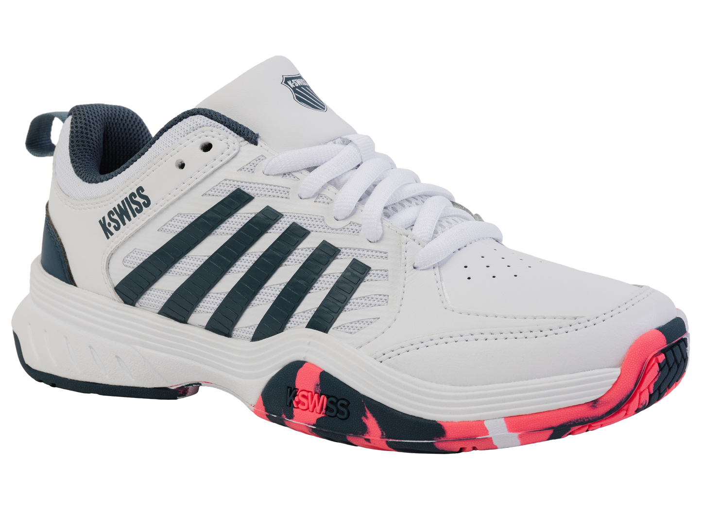 84428-129-M | COURT EXPRESS 2 | WHITE/STARGAZER/NEON BLAZE