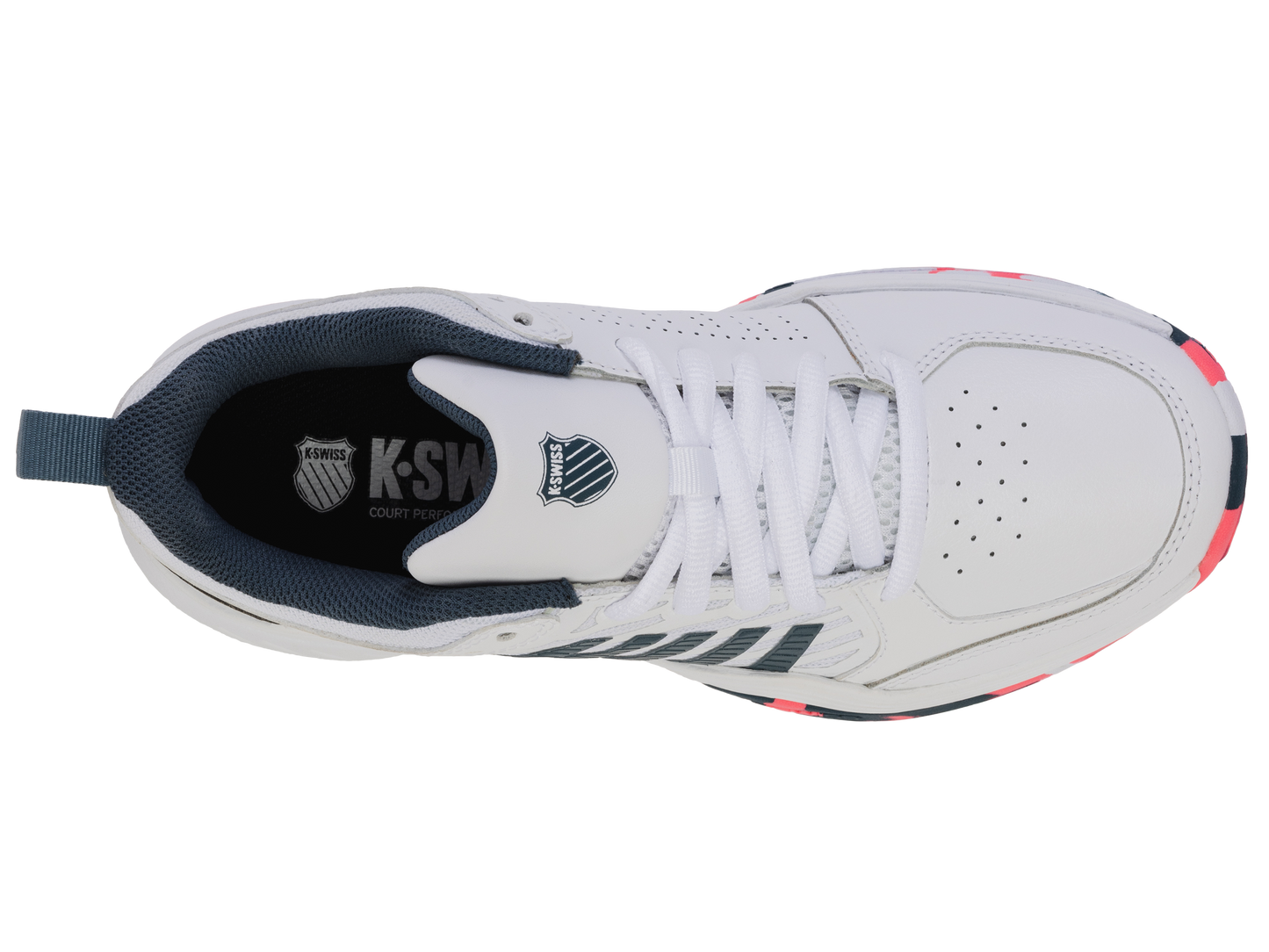 84428-129-M | COURT EXPRESS 2 | WHITE/STARGAZER/NEON BLAZE