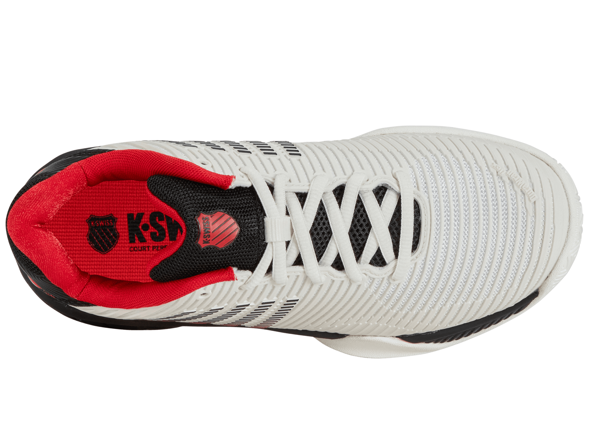 86613 - 104 - M | HYPERCOURT EXPRESS 2 | BRIGHT WHITE/STRETCH LIMO/HIGH RISK RED - K - Swiss US - FOOTWEAR