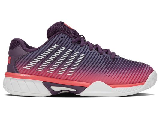 86613-593-M | HYPERCOURT EXPRESS 2 | PURPLE PLUMERIA/WHITE/HOT CORAL