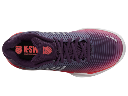 86613-593-M | HYPERCOURT EXPRESS 2 | PURPLE PLUMERIA/WHITE/HOT CORAL