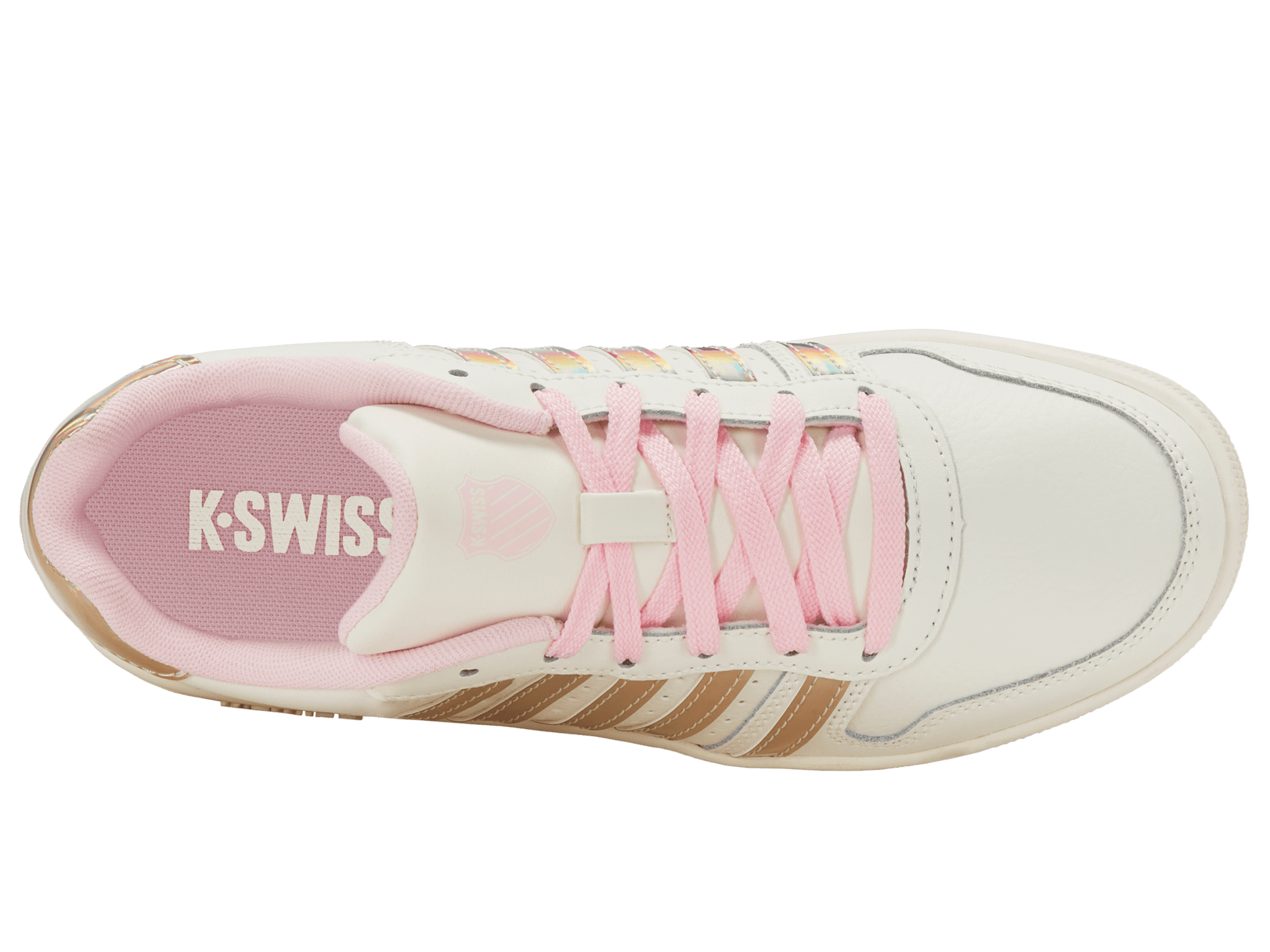 86931 - 176 - M | COURT PALISADES | SNOW WHITE/PINK A BOO/IRIDESCENT - K - Swiss US - FOOTWEAR