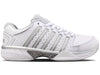 93379-107-M | WOMENS HYPERCOURT EXPRESS LEATHER | WHITE/SILVER/GLACIER GRAY