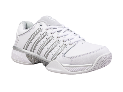 93379-107-M | WOMENS HYPERCOURT EXPRESS LEATHER | WHITE/SILVER/GLACIER GRAY